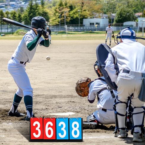 Hiboom 6 قطع لوحة النتائج المحمولة حارس النتيجة 4 الرقمية المحمولة الجدول أعلى لوحة النتائج زعنفة لكرة السلة كرة القدم التنس الكرة الطائرة كورنهول الألعاب الرياضية P. E الأنشطة الصفية in Kuwait