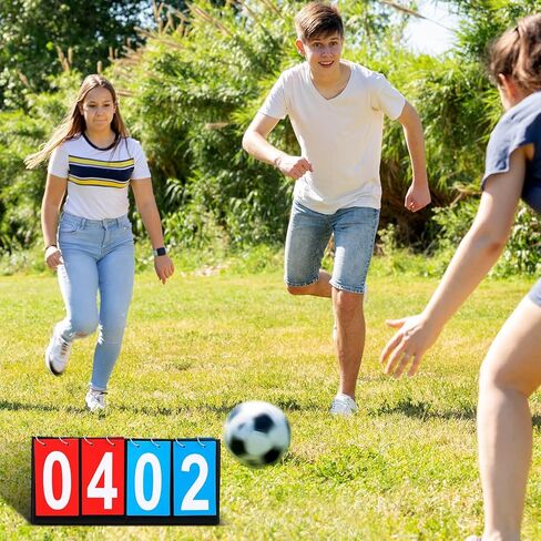 Hiboom 6 قطع لوحة النتائج المحمولة حارس النتيجة 4 الرقمية المحمولة الجدول أعلى لوحة النتائج زعنفة لكرة السلة كرة القدم التنس الكرة الطائرة كورنهول الألعاب الرياضية P. E الأنشطة الصفية in Kuwait