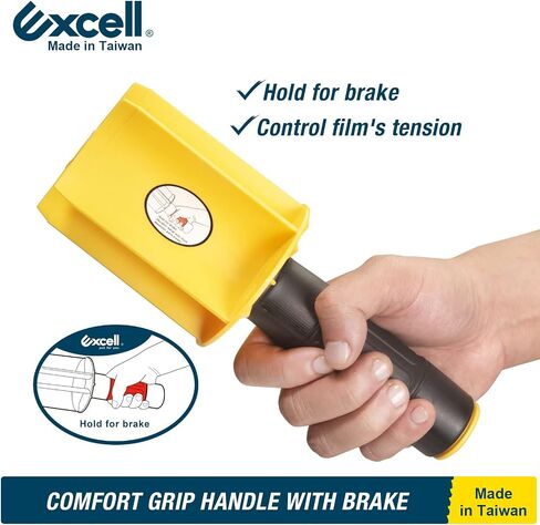 موزعات أفلام تغليف صغيرة قابلة للتمدد من Excell (3 بوصات أساسية)، أغلفة يدوية، موزع أفلام مطاطية محمول باليد مع فرامل، تستخدم للمكتب والمنزل والمتاجر والمستودعات (3 بوصات) in Saudi Arabia