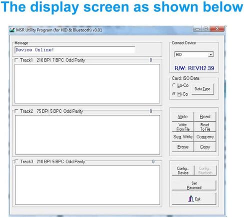 IT OSAYDE 605U Magnetic Card Reader, 3 Tracks Writer Encoder Scanner, Free Software to Install, Easily Use for Credit Card, Debit Card, Gift Card All Magnetic Swipe Card in Kuwait