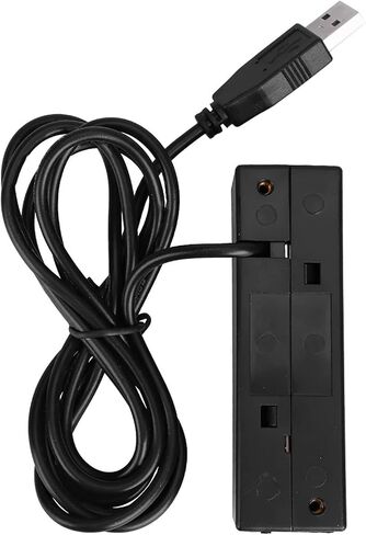 بطاقة ائتمان ذات شريط مغناطيسي من Ejoyous، USB 3 مسارات Hi Co قارئ بطاقات الائتمان Swiper Magstripe Swipe Card MSR90 لنقطة البيع (POS)، التحكم في الوصول، التحقق من الهوية in Saudi Arabia