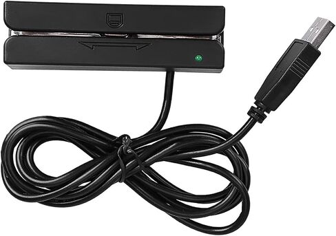 بطاقة ائتمان ذات شريط مغناطيسي من Ejoyous، USB 3 مسارات Hi Co قارئ بطاقات الائتمان Swiper Magstripe Swipe Card MSR90 لنقطة البيع (POS)، التحكم في الوصول، التحقق من الهوية in Saudi Arabia