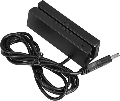 بطاقة ائتمان ذات شريط مغناطيسي من Ejoyous، USB 3 مسارات Hi Co قارئ بطاقات الائتمان Swiper Magstripe Swipe Card MSR90 لنقطة البيع (POS)، التحكم في الوصول، التحقق من الهوية in Saudi Arabia