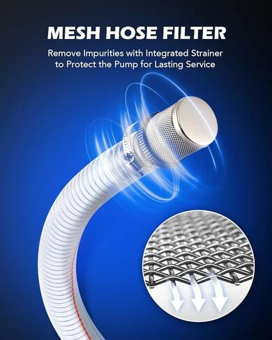 Orion Motor Tech Diesel Transfer Pump, 12 Volt Fuel Pump with Nozzle Hoses for Diesel, Kerosene, Machine, Transformer Oil, Self Priming DC Electric Kit in Kuwait