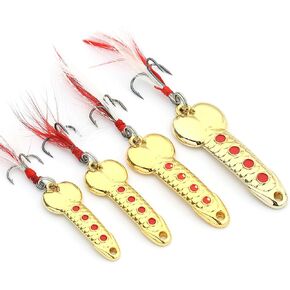 Rerii Fishing Spoons Lures for Saltwater and Freshwater, Spoon Jigs Fishing Lures for Bass Trout Walleye Salmon Pike Crappie