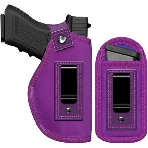 Universal Gun Holsters with Mag Pouch for Men/Women,IWB 9mm Pistols Holster Right Left Handed,Concealed Carry,Fits S&W M&P Shield Glock 9/40 P320 17 19 26 27 42 43,Similar Handguns