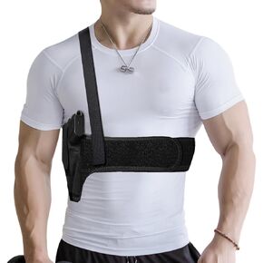 Quick Draw Shoulder Holster Belly Band Gun Holster, Men's/Women's Everyday Concealed Carry Underarm Holster， for G17-43, Ruger LCP, Sig P365 Etc Most Other Pistols and Revolvers…