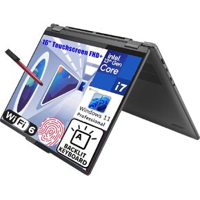 Lenovo Yoga 7i 16" Touchscreen FHD+ Business 2-in-1 Laptop Computer, 13th Gen Intel 12 Cores i7-1355U, 16GB LPDDR5 RAM, 1TB PCIe SSD, WiFi 6E, BT 5.1, Backlit KB, FR, Windows 11 Pro, BROAG Pen