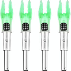 DEEPOWER 4 Pack G Lighted Nocks for Arrows 0.165/0.204 inch Inside Diameter with ON/Off Switch with X Bushings LED Nocks