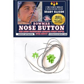 Bowmar Archery Nose Button Recurve Edition, Extremely Light Weight, Creates Consistent Anchor Point, Two Sizes Included