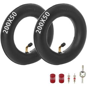 KAMIER 200X50 (8" X 2") Tires and Inner Tube for Razor Crazy Cart XL DLX Shift Go Cart Kart Dune Buggy eSpark E200 E200S E225 E100 Power Core Glow E125 E150 E175 Electric Scooter PowerRider 360 Parts