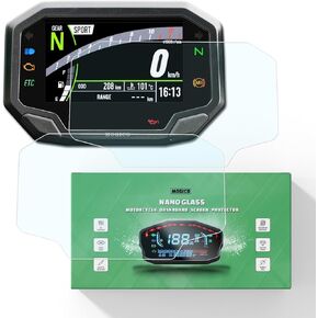 Motorcycle Accessories Nano Glass Dashboard Screen Protector Kit for Kawasaki ZX10R 2021+ / ZX4RR 2023+ / ZX6R 2024+ / for Versys 650 2022+ (2 x Ultra Clear)