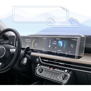 Upgrade 4pcs for 2025 2024 Sonata Screen Protector for 2024 Hyundai Sonata Accessories 2024 Sonata N Line/SEL Dual 12.3-inch & AC Climate 2024 Hyundai Sonata Screen Protector
