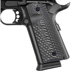 Guuun 1911 Grips G10 Full Size Government Commander Custom Grip Ambi Safety Cut OPS Eagle Wing Texture