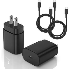 for Samsung Galaxy Super Fast Charging Cord Type C Charger, 25w Android Phone Charger Block &10ft USBC to USB-C Cable for Galaxy S24 Ultra/S24/S24+,S23 S22 S21 S20 Ultra/+,iPad 2Pack