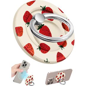 Toycamp Magnetic Phone Grip - Compatible with MagSafe Phone Grip Ring Stand for iPhone 16 Pro Max/16 Pro/16/15/14/13/12 Series Vintage Flowers Cute Phone Ring Holder Grip for Women Girls Girly