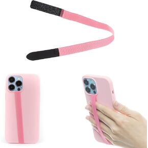 TFY Elastic Phone Strap, Universal Slim Hand Finger Grip, Non-slip Cell Phone Holder, fit Most Smartphones Case - 2 Pieces