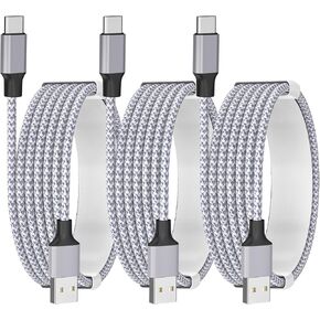 [3Pack 3FT] Car Carplay Cable Fast Charging for iPhone 16, MFi Certified USB A to USB C Screen Sync for Carplay USB C Cord 60W Nylon Braided Cord for iPhone 15 16, iPad Pro, Air, Mini, iPad10, Galaxy