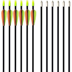 GPP 28-inches Fiberglass Archery Target Arrows - Practice Arrow or Youth Arrow for Recurve Bow