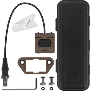 ACTIONUNION Tactical Pressure Switch Compact Tactical MOD Modular Switch Fits 20mm Picatinny Rail Mlok Rail and KeyMod Rail (SF Plug - Tan)