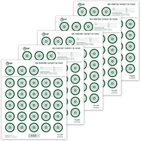 Allen Company EZ Aim® IBS Rimfire Paper Shooting Targets, 25-Targets Per Sheet, 14" W x 17" H, 25-Pack, Green/White