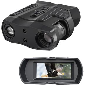 Night Vision Goggles: HISION 4K Binoculars with Camera for Day Night Thermal Wildlife Hunting & Shooting Military Tactical Infrared Scope 4000mAh 80X Magnification (Optical 10X & Digital 8X)