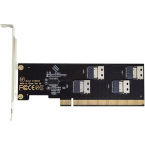Xiwai Slimline Dual SFF-8654 8X 4 NVME إلى PCIE Express 3.0 4.0 بطاقة Raid VROC Raid0 Hyper محول