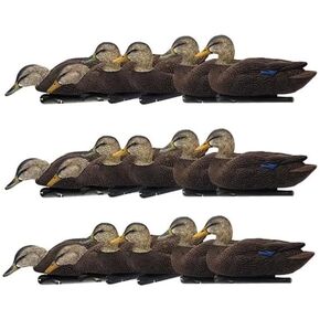 سترة AvianX برسمة طائر طائر على شكل بطة (عبوة من 6 قطع) باللون الأسود