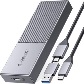 ORICO 20Gbps USB C to M.2 NVMe SSD Enclosure Reader, USB 3.2 Gen2x2 to NVMe PCIe M-Key Solid State Drive Aluminum External Adapter, M2 Case Support UASP Trim for NVMe SSD 2230/2242/2260/2280-M207-Gray in Saudi Arabia