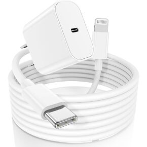 iPhone Fast Charger, USB C Wall Charger Block Plug and 10ft Type C to Lightning Charging Cable Cord Long,PD 20W Cube Brick Box Adapter for Apple iPhone 14 Pro Max/14 Plus/14/13/12 Mini/11/XS Max/XR/X