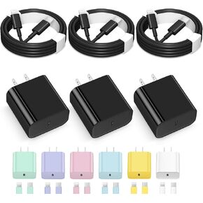 3-Pack iPhone Charger Fast Charging USB C Charger Block Type C Charger iPad Charger 6FT USB C Cable iPhone Charger Cord with iPhone14/14 Pro Max/13/13Pro/12/12 Pro/11,iPad