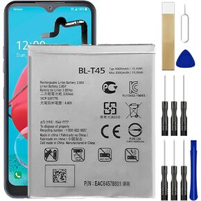 for LG K51 Battery, Replacement Battery BL-T45, for LG K51 LMK500MM LM-K500UM3 with Free Toolkit Adhesive