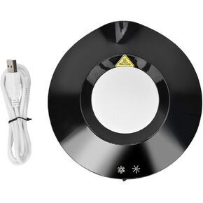 USB Drink Cooler Bed Warmer Beer Heater car Cup Holder and Cooling Coaster Electric Chiller Smart Cold Plate Coffee Tabletslaptops peripherals (Black)