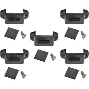 Universal Ham Radio Hanger Holder Mount with Adhesive Back, Pre Drill Holes with Self-Tapping Screw for Baofeng Midland Kenwood Motorola Talkabout Cobra CB Handheld Walkie-Talkie(Pack of 5)