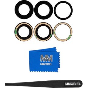 MMOBIEL Back Rear Camera Glass Lens Replacement Compatible with iPhone 15 Pro Max - Incl. Double-Sided Adhesive, Tweezer, and Cloth.