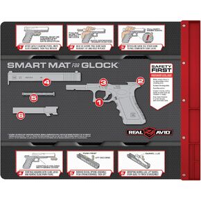 Real Avid Gun Cleaning Mat 19" x 16" with Magnetic Parts Tray | 1911, Glock, Smith & Wesson M&P or Sig Sauer P365 & P365XL (Choose Style Below)