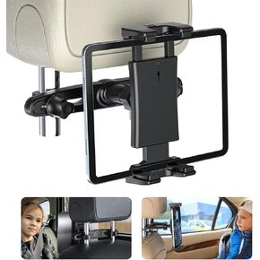 حامل الكمبيوتر اللوحي بمسند رأس السيارة من OHLPRO، حامل الكمبيوتر اللوحي للمقعد الخلفي، أساسيات رحلة الطريق للأطفال، يناسب جميع أجهزة iPad Pro Air Mini مقاس 5-13 بوصة، Galaxy، Fire، Android in Kuwait