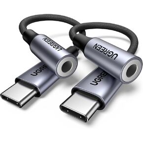 UGREEN 2 Pack USB C to 3.5mm Audio Adapter Type C to Headphone Aux Jack Dongle 24bit/96kHz HiFi DAC Cable Cord Compatible with iPhone 16 15 Pro Max/16 Plus, iPad, Galaxy S24 S23 Ultra, Pixel 9, Grey