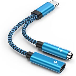 Pixel 8 USB C to 3.5mm Headphone Charger Adapter for Google Pixel 9 Pro XL 8a 7,Samsung Galaxy S24Ultra S23FE A15 A54 Z Fold6 S22,iPhone16 15,2 in 1 Type C to Aux Audio Jack Fast Charging Dongle Cable