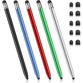 Stylus Pens for Touch Screens, 5 Pack Stylus Pen for iPad iPhone Android Chromebook Tablets and More Capacitive Touchscreen Devices High Sensitivity & Precision No Scratches Rubber Tips Stylist
