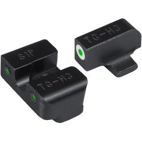 TRUGLO Tritium Pro Night Sights, Compatible with Sig Sauer Handguns | Compact Durable Glow-in-The-Dark Front & Rear Gun Sights with White Focus Lock Front Ring
