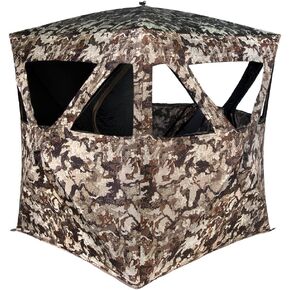 Muddy Hunting Outdoors Water Resistant Black Backed 3-Person Easy Set Up VS360 Ground Blind - Epic Camo