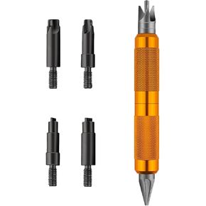 Case Prep Multi-Tool, Fits Case .17-.45 Caliber, Case Chamfer Deburring Hand Tools for Reloading, Primer Pocket Cleaners Reamers for Removing Crimps