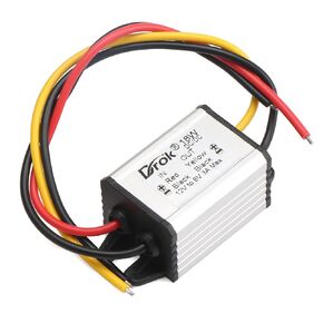 DROK 12V to 6V Step Down Converter, Waterproof DC to DC Buck Converter 12V to 6V, 8V-35V to 6V DC Voltage Regulator 3A 18W High Efficiency Volt Module