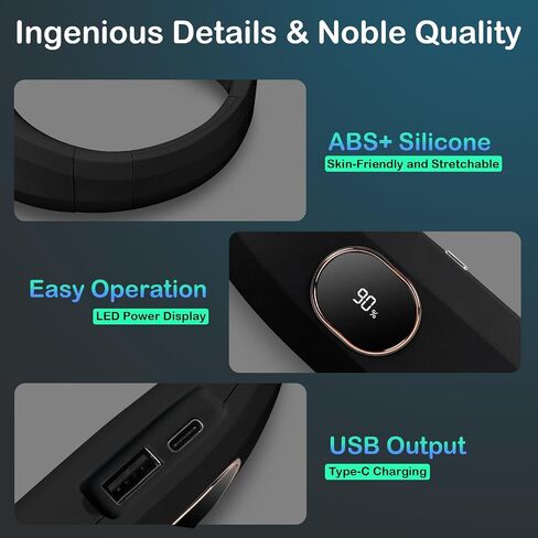 Battery Pack for Meta Quest 3, 10000mAh Lightweight Neck Power Bank with Fast Type C Cable Cord,PD Fast Charger Accessories for Meta Quest 3/Quest Pro/Quest 2/Pico 4, Extend 4-6H Playtime in VR in Saudi Arabia