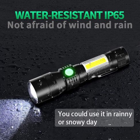 UV Flashlight Black Light, 3-in-1 Magnetic Flashlight Rechargeable, High Lumen Tactical LED Flashlight, 7 Modes Waterproof UV Light for Camping Emergencies Pet Urine Detection in Kuwait