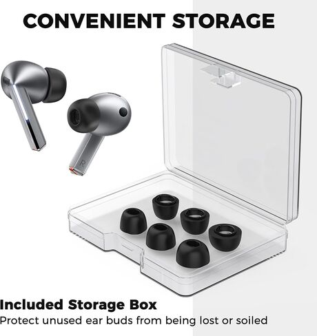 AhaStyle Memory Foam Earbud Tips for Samsung Galaxy Buds3 Pro (2024)【Fit the Charging Case】3 Pairs S/M/L Ultimate Comfort Noise Canceling Memory Foam Ear Replacement Tip for Samsung Galaxy Buds Pro 3 in Saudi Arabia