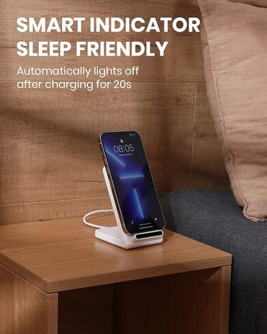 Wireless Charging Stand for iPhone 15/14/13/12 Pro Max/Pro/Mini, SE 11 X XR XS MAX X 8 Plus, Wireless Phone Charger Samsung S23/S22/S21/S20/S10+/Ultra, Note 20/10/9 White (Adapter Included) in Saudi Arabia