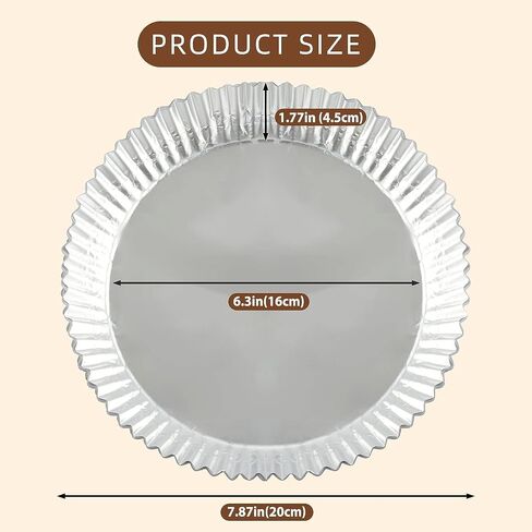 Air Fryer Liners Disposable, Fecolmena 100 PCS Round Aluminum Foil Papers, Safe Food Contact Grade Material & High Temperature Resistant for Air Fryers and Ovens in Saudi Arabia