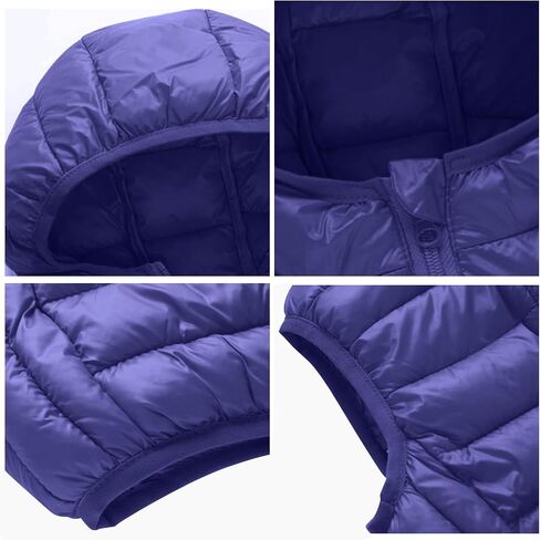 Aivtalk Boys Girls Puffer Down Vest Toddler Kids Hooded Zip Sleeveless Jacket Winter Coat in Kuwait